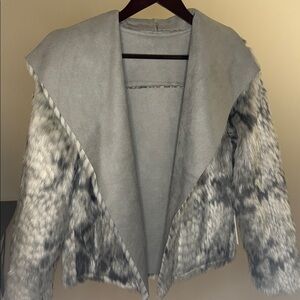 Faux Fur Reversible Gray Jacket
